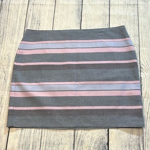 New with tags gap mini skirt size 4 stripe grey pastel